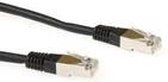 ACT Patchcord SSTP Category 6 PIMF, Black 0.50M 0.5m Zwart netwerkkabel