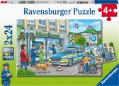 Ravensburger puzzel Politiestation - 2x24 stukjes - kinderpuzzel