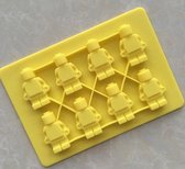Siliconen Chocoladevorm Lego / IJsblokjes - Geel