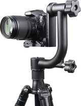 YELANGU Horizontale 360 ​​graden Gimbal statiefkop voor thuis DV- en SLR-camera's (zwart)
