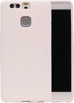Wit Zand TPU back case cover hoesje voor Huawei P9