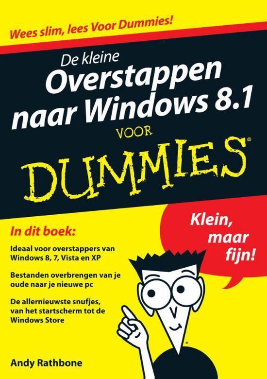 Cover van het boek 'De kleine overstappen naar Windows 8.1 voor Dummies' van Andy Rathbone