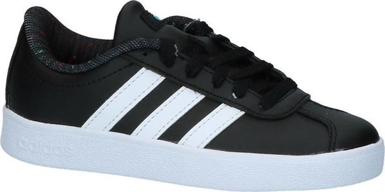 adidas - Vl Court 2.0 K - Lage sneakers - Jongens - Maat 33 - Zwart;Zwarte  - Core Black | bol.com