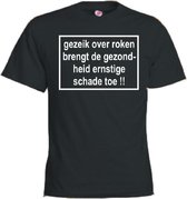 Mijncadeautje T-shirt - Gezeik over roken.... - Unisex Zwart (maat XXL)