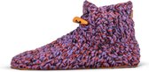 Kingdom of Wow - Sloffen Dames Wol Purple Twist Paars Maat 36/37 - Handgemaakt