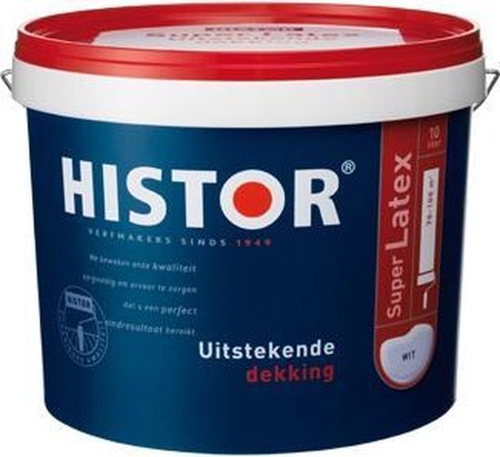titel Geschatte Bestrooi Histor Super Latex Muurverf 10 liter - Wit | bol.com