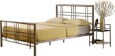 Poldimar - Metalen Tweepersoonsbed Pato - 160x200 - Zilver