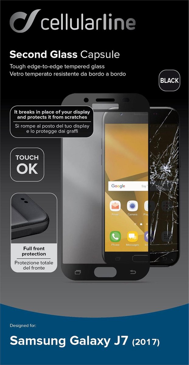Cellular Line Beeldschermbeveiliging voor Samsung Galaxy J7-2017 op Prijzenvolger.com