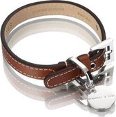 Hennessy and Sons Royal - Hondenhalsband - Rood bruin - maat L