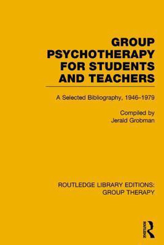Group Psychotherapy for Students and Teachers - cover