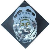 Boob inspector badge met speld