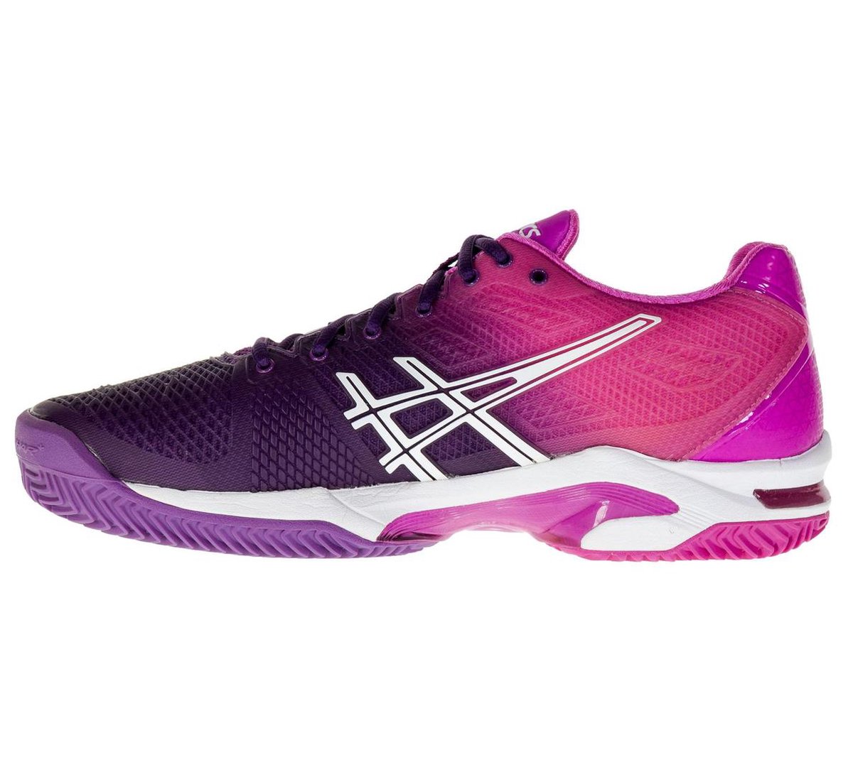 Asics Gel-Solution Speed 2 Clay Tennisschoenen - Maat 41.5 - Vrouwen -  paars/wit/roze | bol.com