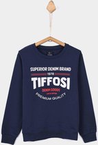 Tiffosi –jongens- shirt-sweater –Thomas- blauw-maat 128