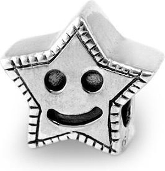 SimKids - Zilveren Kinderbedel - Ster met smiley