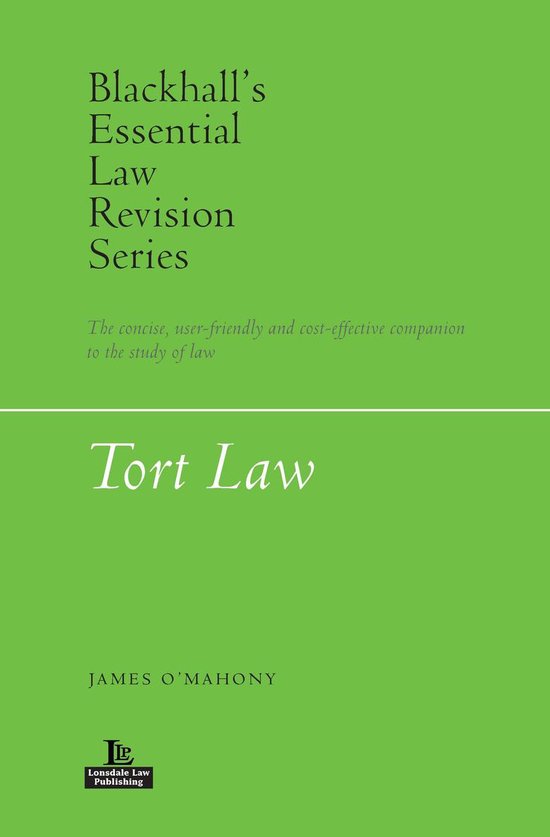 Blackhall’s Essential Law Revision Series - Tort Law - cover