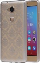 Zilver Brocant TPU back case cover cover voor Huawei Honor 5X