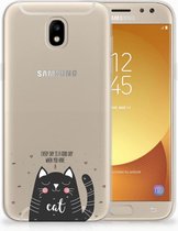 Geschikt voor Samsung Galaxy J5 2017 TPU Hoesje Design Cat Good Day