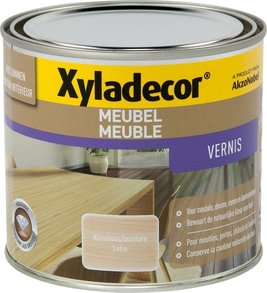 Xyladecor Vernis pour meubles satiné incolore 0,5 L
