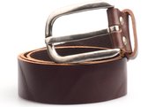 Klassieke Heren Riem - Handgemaakt - Donkerbruin - 90 cm