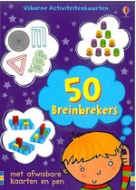 Usborne Activiteiten Kaarten - 50 breinbrekers - met afwisbare kaarten en pen