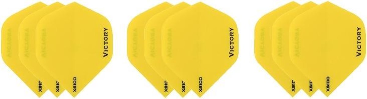 3 sets (9 stuks) Super Sterke Gele Poly XS100 - flights - dartflights