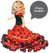 Spaanse jurk - voor Barbie pop rood zwart