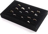 Ringen houder- Ring  opbergbox - Ring display voor sieraden. Zwart
