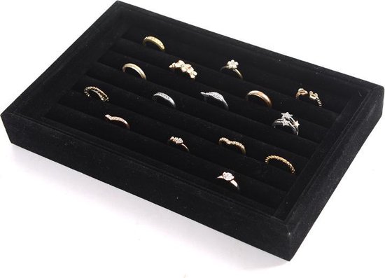 Verminderen vervolgens landheer Ringen houder- Ring opbergbox - Ring display voor sieraden. Zwart | bol.com