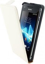 Mobiparts Premium Flip Case Sony Xperia V White