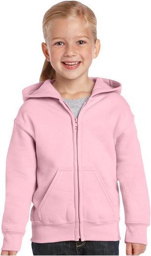 Lichtroze capuchon vest voor meisjes - maat XL (176)