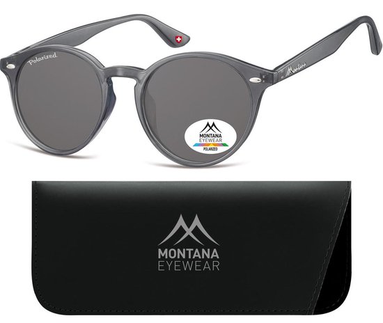 Montana MP20F - Zonnebril - Rond model - Donker grijs kunststof-Polarizerend- Lensbreedte 57 mm van Montana. — afbeelding 3