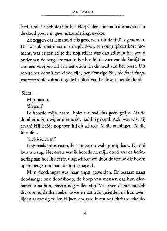 Tekstpagina uit 'De Wake'.