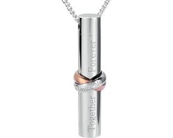 Fako Bijoux® - Ashanger / Assieraad - Cilinder - Together Forever - Zilverkleurig