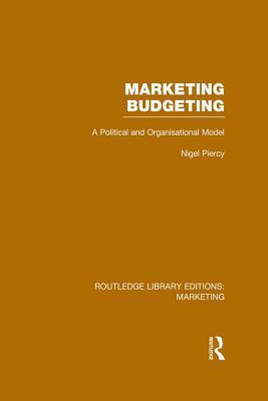 Marketing Budgeting (Rle Marketing) - cover