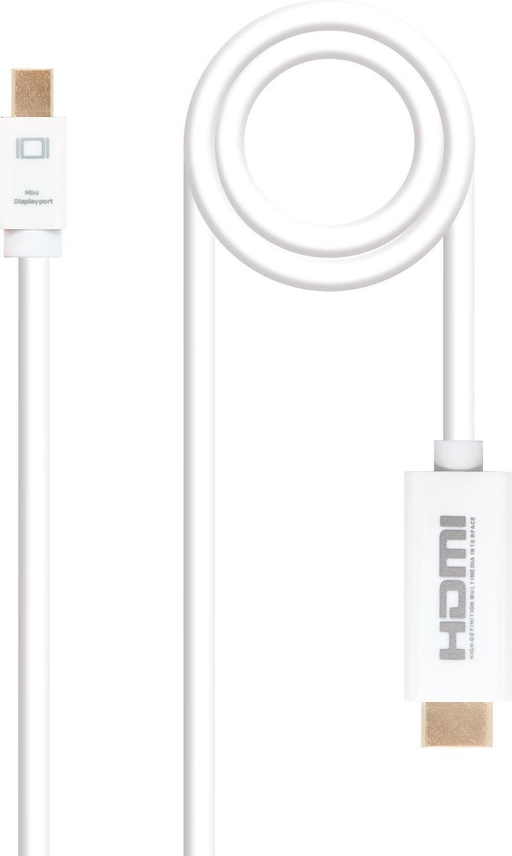 Mini DisplayPort to HDMI Adapter NANOCABLE 10.15.4002 White 2 m