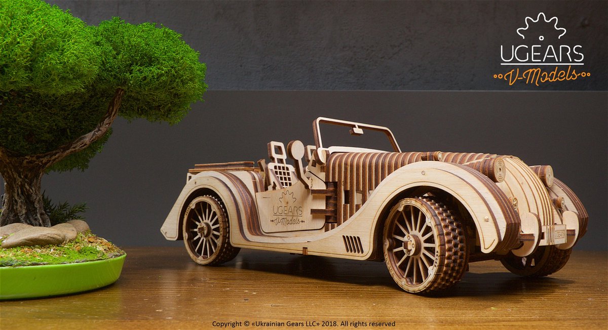 UGEARS Houten 3D Model - Roadster VM-01 — afbeelding 22