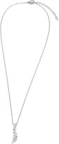 Dielay - Ketting met Veertje - RVS - Lengte Verstelbaar 40-47 cm - Zilverkleurig