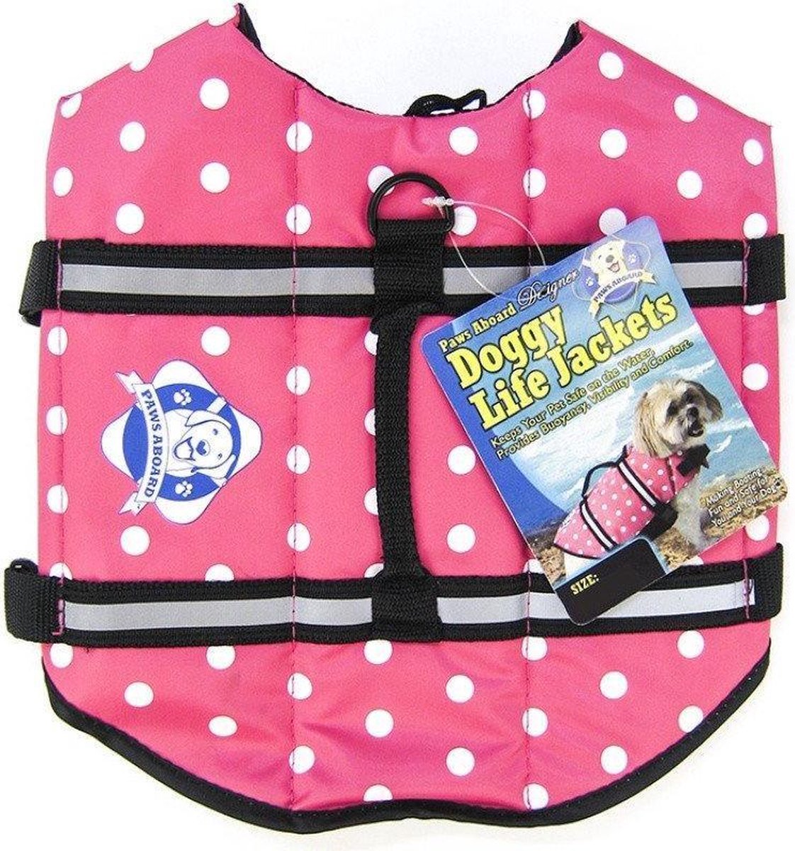 zwemvest Paws Aboard Pet Life Jacket, maat xxs kleur pink