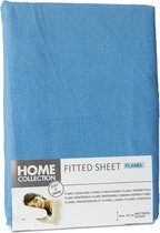 Home Collection Hoeslaken Flanel 140x200 Blauw