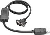 Tripp-Lite P581-003-VGA-V2 DisplayPort 1.2 to VGA Active Adapter Cable, DP with Latches to HD15 (M/M), 1920x1200/1080p, 3 ft. TrippLite