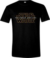 Star Wars VII - The Force Awakens Logo T-shirt - Zwart - XXL