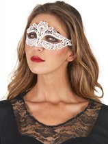 NINGBO PARTY SUPPLIES - Wit kant masker voor vrouwen - Maskers > Masquerade masker