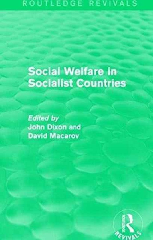 Social Welfare In Socialist Countries 9781138947146 Boeken Bol