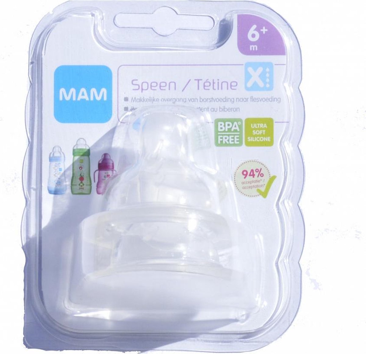 Mam - Maat 6+ Soft X Flesspeen - 2 stuks | bol.com