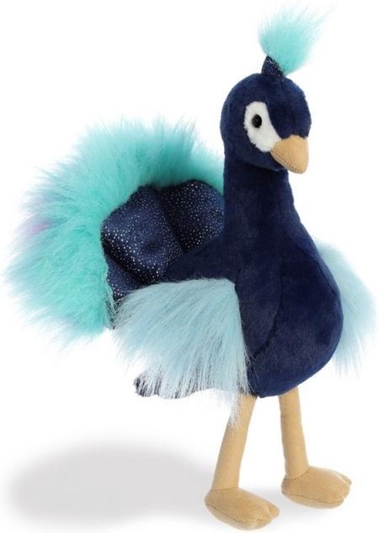 Aurora World Plüschtier Pfau 'Mora' – Kuscheliger Stoffvogel Mit Buntem Schwanz