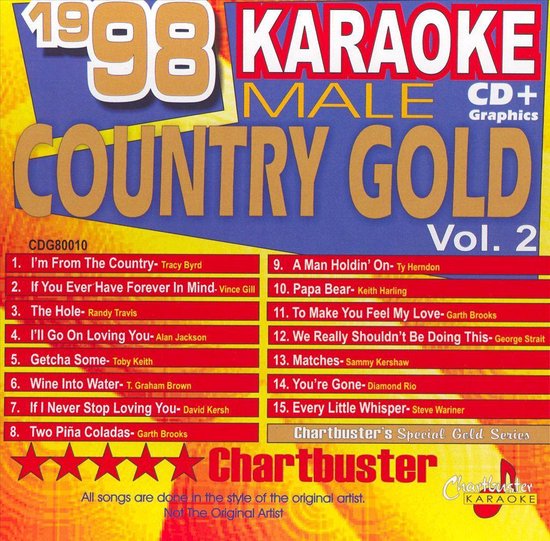 Karaoke Country Timeline Male Hits Of 1998 2, Karaoke CD (album) Muziek