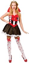 Generik Verkleedkleding Sexy Queen of Hearts Zwart Rood Wit - S