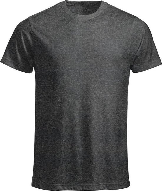 Clique Men's New Classic T-Shirt - Ringspun Cotton, Modern Fit, Crew Neck, Silver, XXL