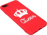 Rood Queen siliconen hoesje Geschikt voor iPhone SE (2022/ 2020)/ 8/ 7