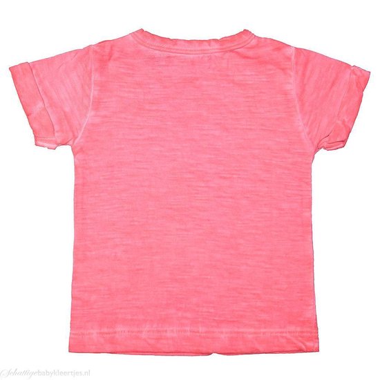 T-shirt YAY! neon rozedirkje -  Maat  116 - Dirkje